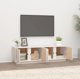 vidaXL Έπιπλο τηλεόρασης, λευκό, 140x40x40 cm, μασίφ ξύλο πεύκου