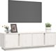 vidaXL Έπιπλο τηλεόρασης, λευκό, 140x40x40 cm, μασίφ ξύλο πεύκου