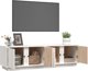 vidaXL Έπιπλο τηλεόρασης, λευκό, 140x40x40 cm, μασίφ ξύλο πεύκου
