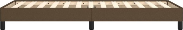 vidaXL Rama lozka σκουρο καφε 90x190 cm obita tkanina