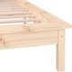 vidaXL Κορυφαίο κά Frame κρεβατιού με LED, 200x200 cm, μασίφ ξύλο