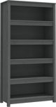 vidaXL Ραφιέρα βιβλίων, γκρι, 80x35x154 εκ., από συμπαγές πεύκο