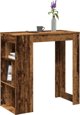 vidaXL Stolik barowy z przegrodami, stare drewno, 102x50x103,5 cm