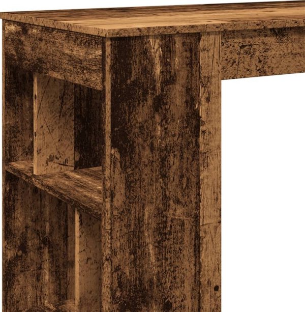 vidaXL Stolik barowy z przegrodami, stare drewno, 102x50x103,5 cm