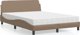 vidaXL Lozko z materacem cappuccino 120x200 cm sztuczna skora