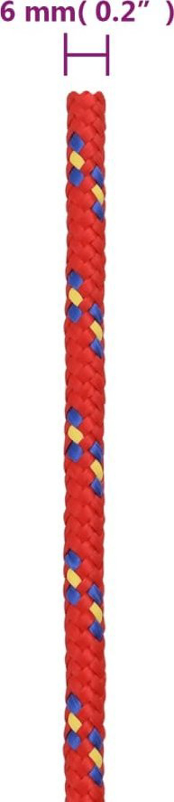 vidaXL Ιστιοπλοϊκό σχοινί, κόκκινο, 6 mm, 25 m, πολυπροπυλένιο