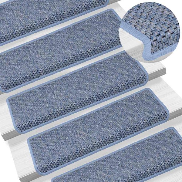 vidaXL Maty na schody samoprzylepne sizal-look 30 szt. 65x21x4 cm