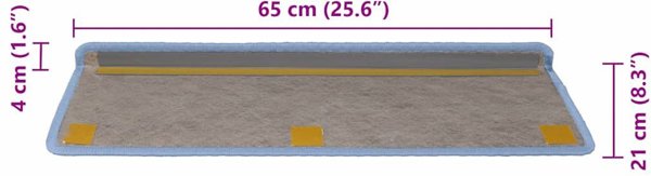 vidaXL Maty na schody samoprzylepne sizal-look 30 szt. 65x21x4 cm