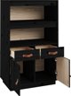 vidaXL vidaXL Kredens, czarny, 67x40x108,5 cm, lite drewno sosnowe