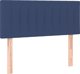 vidaXL Κρεβάτι Continental με Στρώμα, Μπλε, Υφασμάτινο, 90x200 cm