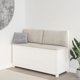 vidaXL Πάγκος λευκός 110x41x76,5 cm από συμπαγές πεύκο