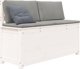 vidaXL Πάγκος λευκός 110x41x76,5 cm από συμπαγές πεύκο