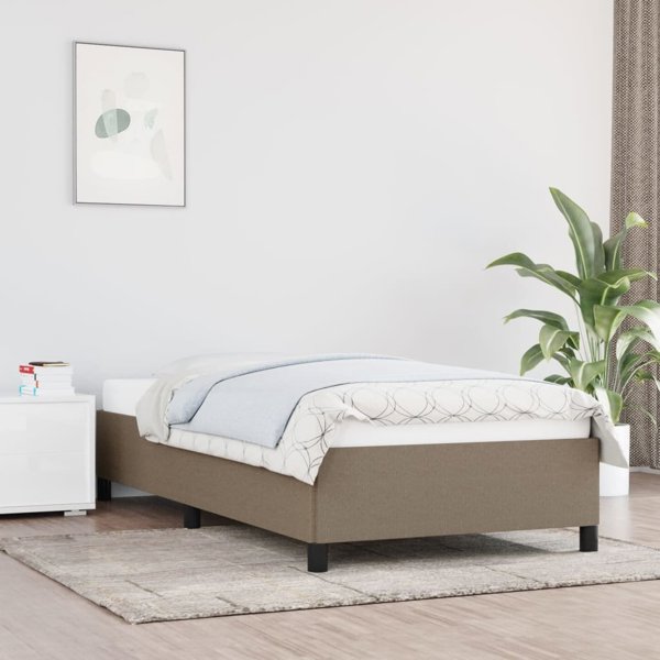 vidaXL Rama κρεβατιού, χρώμα ταουπέ, 80x200 εκ, υφασμάτινη επένδυση