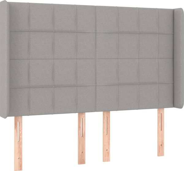 vidaXL Zaglozek giatou me LED, asprogkri, 147x16x118/128 cm, yfasma
