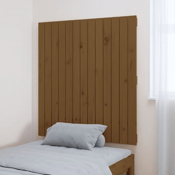 vidaXL Κεφαλάρι κρεβατιού μελί καφέ 82,5x3x90 cm από πεύκο