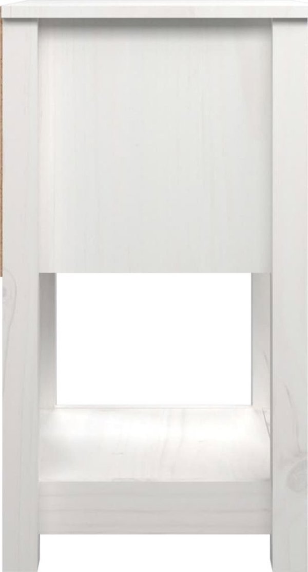 vidaXL Κομοδίνα, σετ 2 τεμ., λευκό, 40x35x61,5 cm, ανοιχτό ξύλο πεύκου