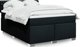 vidaXL Κρεβάτι Κοντινεντάλ με Στρώμα, Μαύρο Υφασμάτινο, 140x200 εκ.