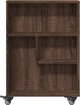 vidaXL Waski wozek pomocniczy, brazowy dab, 48x13x68 cm