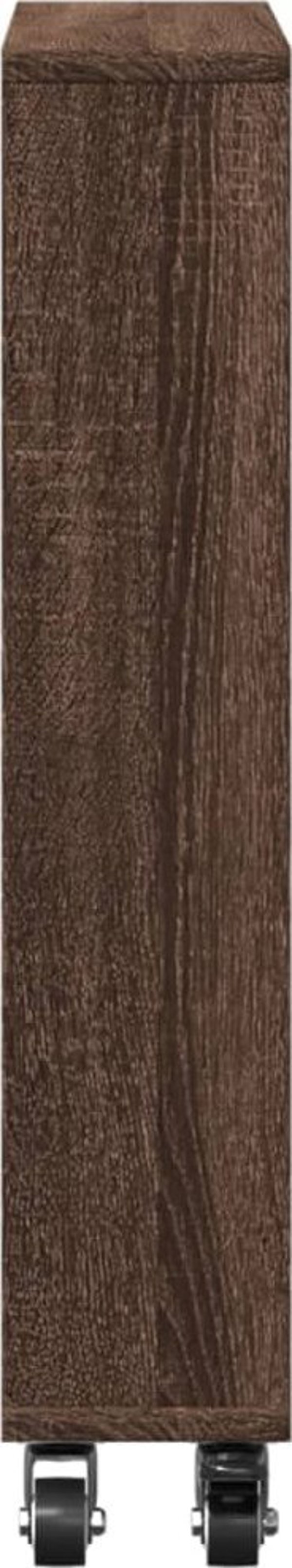 vidaXL Waski wozek pomocniczy, brazowy dab, 48x13x68 cm