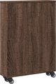 vidaXL Waski wozek pomocniczy, brazowy dab, 48x13x68 cm