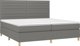 vidaXL Λύκο Kontynentalne με Στρώμα, Σκούρο Γκρι Ύφασμα, 200x200cm
