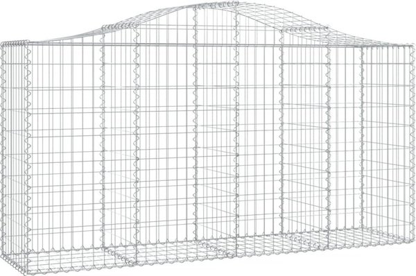 vidaXL Kosze gabionowe, 40 τεμ, 200x50x100/120 εκ, γαλβανιζέ σίδηρος
