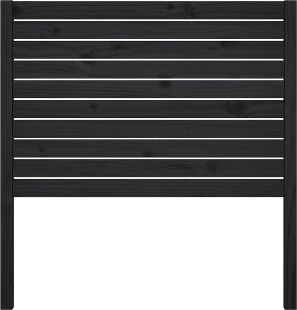 vidaXL Κεφαλάρι κρεβατιού, μαύρο, 81x4x100 cm, μασίφ πεύκο