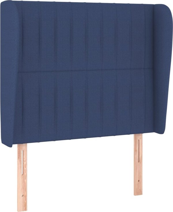 vidaXL Zaglowek uszak niebieski 103x23x118/128 cm tkanina