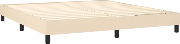 vidaXL Κρεβάτι Continental με στρώμα, εκρού, ύφασμα, 180x200 εκ.