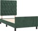 vidaXL Κρεβάτι με κεφαλάρι, σκούρο πράσινο, 80x200 cm, βελούδο