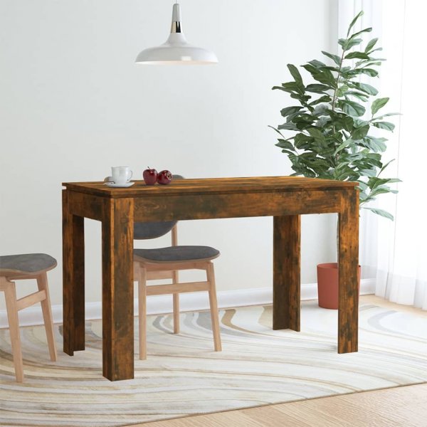 vidaXL Τραπέζι τραπεζαρίας, καπνισμένο δρυς, 120x60x76 cm