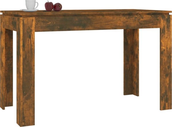 vidaXL Τραπέζι τραπεζαρίας, καπνισμένο δρυς, 120x60x76 cm
