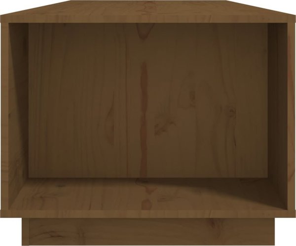 vidaXL Stolik kawowy miodowy braz 110x50x40 cm lite drewno sosnowe