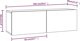 Szafki scienne pod TV betonowa szarosc 4 sztuki 100x30x30 cm