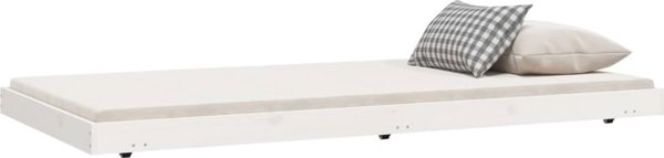 vidaXL Κορμός κρεβατιού, λευκό, 80x200 εκ, μασίφ πεύκο
