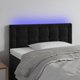 vidaXL Επικεφαλή κρεβατιού με LED, μαύρο, 90x5x78/88 cm, βελούδο