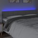 vidaXL Zaglowek do lozkou me LED, jasnoszaro, 180x5x78/88 cm, tisxania