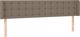 Κεφαλάρι κρεβατιού με LED της vidaXL, taupe, 203x16x78/88 cm, ύφασμα