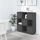 vidaXL Szafka, szara, 110,5x35x117 cm, lite drewno sosnowe