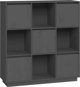 vidaXL Szafka, szara, 110,5x35x117 cm, lite drewno sosnowe