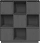 vidaXL Szafka, szara, 110,5x35x117 cm, lite drewno sosnowe