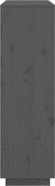 vidaXL Szafka, szara, 110,5x35x117 cm, lite drewno sosnowe