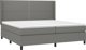 vidaXL Λύκνο Κοντινεντάλε με στρώμα, σκούρο γκρι ύφασμα, 200x200 cm