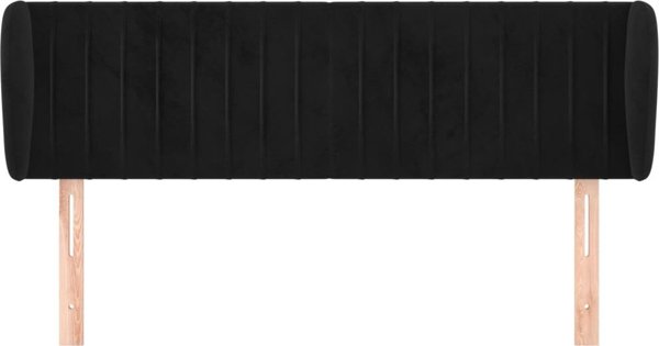 vidaXL Zaglowek uszak, czarny, 147x23x78/88 cm, ακσαμιτινο