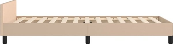 vidaXL Ράμα κρεβατιού με κεφαλάρι, cappuccino, 100x200 εκ., συνθετικό δέρμα