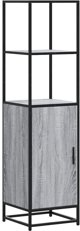 vidaXL Υψηλό Ντουλάπι Μπάνιου, Γκρι Δρυς Sonoma, 35,5x35x139 εκ.