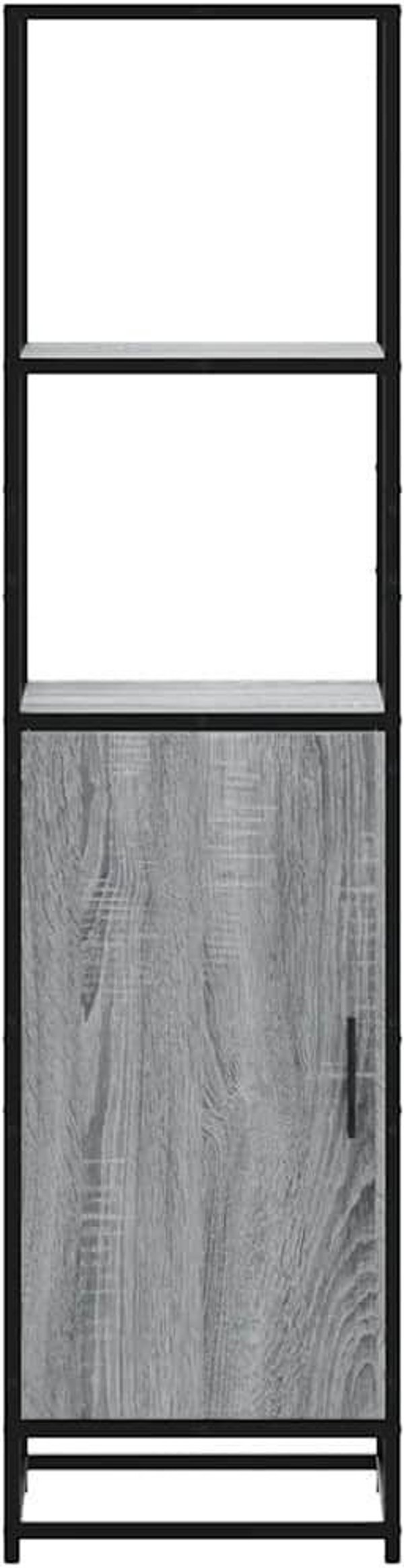 vidaXL Υψηλό Ντουλάπι Μπάνιου, Γκρι Δρυς Sonoma, 35,5x35x139 εκ.