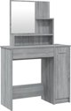 vidaXL Toaletka z lustrem szary dab sonoma 86,5x35x136 cm