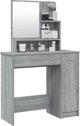 vidaXL Toaletka z lustrem szary dab sonoma 86,5x35x136 cm
