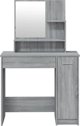 vidaXL Toaletka z lustrem szary dab sonoma 86,5x35x136 cm